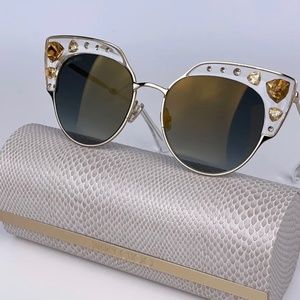 Jimmy Choo Audrey Cat Eye Crystal Embellished Sunglasses
